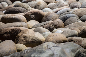 Round Rocks on the beach