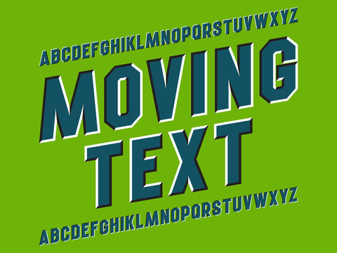 Optical illusion alphabet of moving letters.