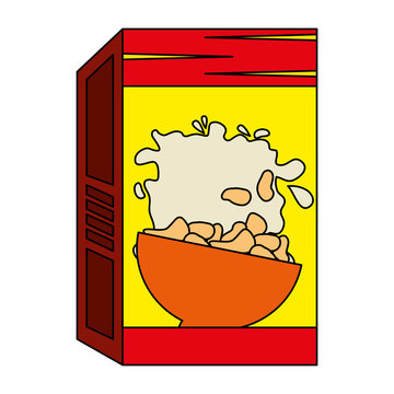 cereal box packing icon vector illustration design