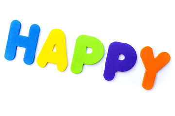 The word HAPPY