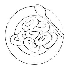 delicious bread pretzel bakery vector illustration design