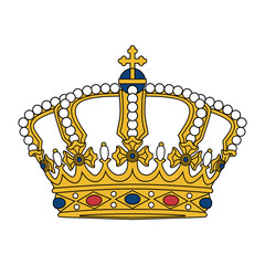 Serbian crown. Heraldic symbol of Serbia. Abstract concept. Vector illustration on white background.