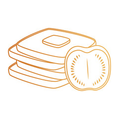 delicious breads sliced and tomatoes vector illustration design