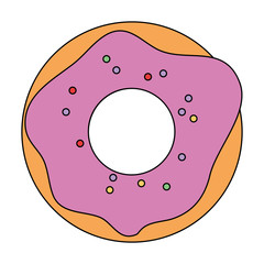 sweet donut bakery icon vector illustration design