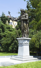 Fototapeta na wymiar Sofia, statue of Tsar Samuil (Samuel of Bulgaria)