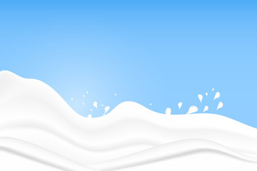 Milk splash illustration. Tasty milk design element - 210311973