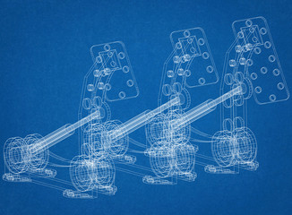 car pedals Architect Blueprint