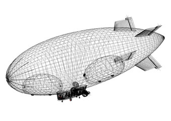 Airship Design Architect Blueprint - isolated © Marko