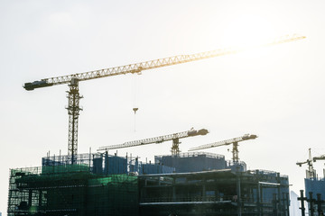crane in construction site