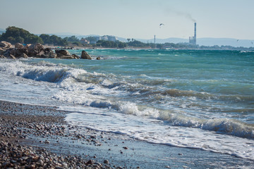 The sea and the waves