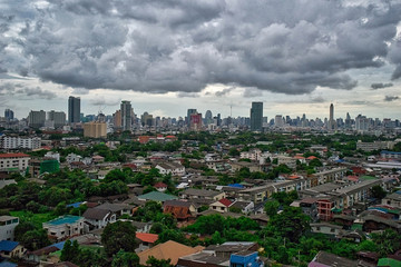 Obraz premium panoaramic view on Bangkok city center