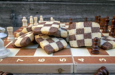 Obraz na płótnie Canvas шахматное печенье 