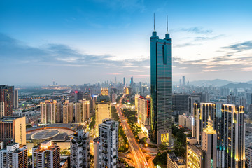 Naklejka na ściany i meble Shenzhen city skyline