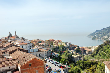 Fototapeta premium Panoramic view of Vietri sul Mare, Italy