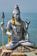 India. The state of Karnataka. Murdeshwar. Big statue of Shiva