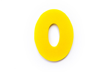 Yellow Letter O or Zero