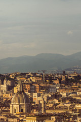 Fototapeta na wymiar Rome city skyline view.