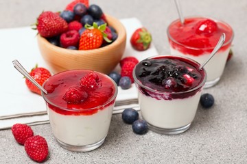 Forest fruit parfait