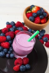 Milky forest fruit shake