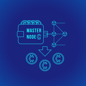 blockchain distributed ledger technology illustration.