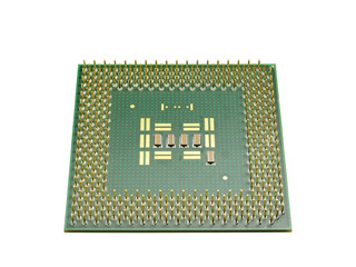 the central processing unit for the personal computer isolated on a white background