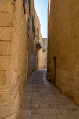 Small Street of Mdina, Malta, Europe, mediterranean
