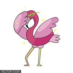 Flamingo doing dab move