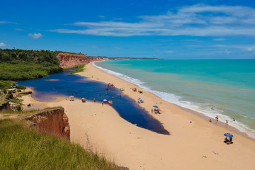Beach, horizon and spectacular landscape of a Brazilian beach