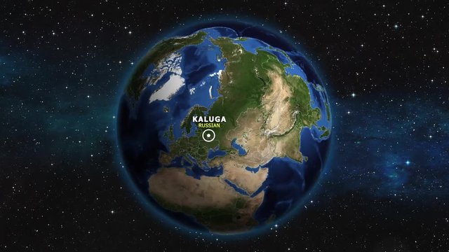 RUSSIAN KALUGA ZOOM IN FROM SPACE