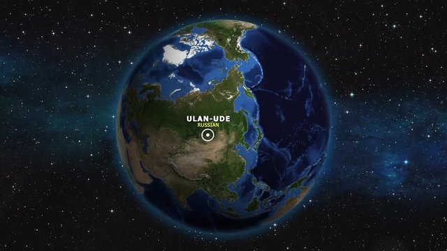 RUSSIAN ULAN UDE ZOOM IN FROM SPACE