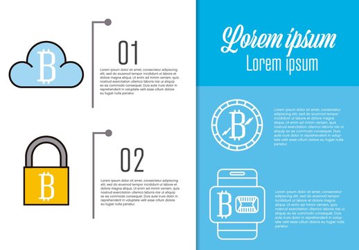 Modern Cryptocurrency Bitcoin Digital Finance Infographic Layout