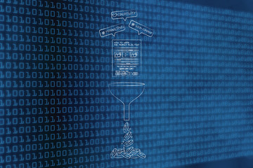  blog post with funnel and coins dropping