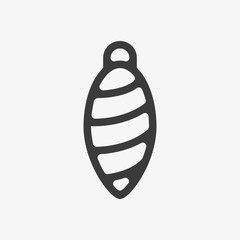 Christmas ball icon, flat design best vector icon