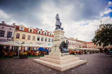 Fototapeta na wymiar Monument to Tadeusz Kosciuszko in Rzeszow