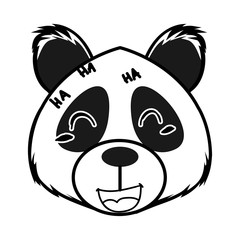 illustration of various kinds of panda expression