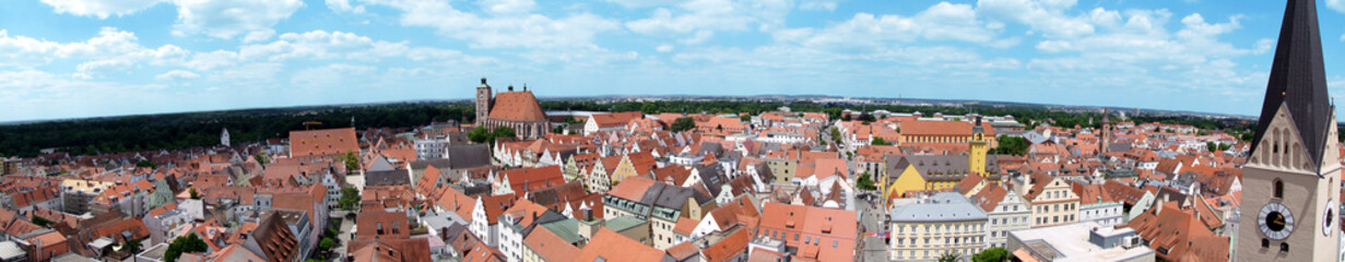 Fototapeta na wymiar Panorama Altstadt Ingolstadt 