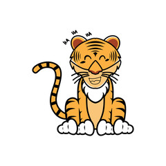 Pillustration of various kinds of tiger expressionrint