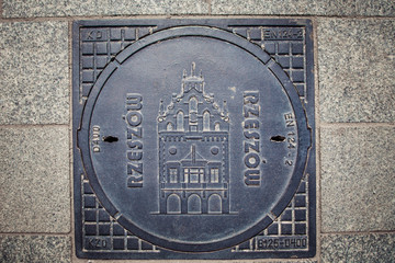 Manhole in Rzeszow, Poland