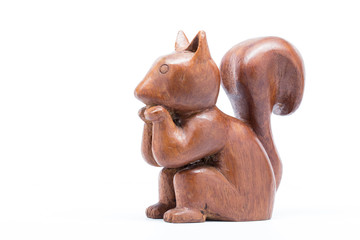 Cheeky Squirrel Wood Carving