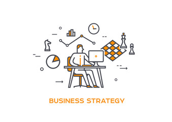 Icon illustration Business 05 Business strategy