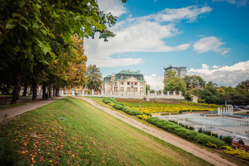 Rzeszow fountain and Lubomirski palace