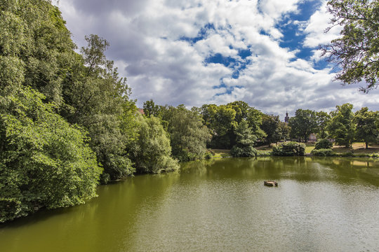 Orsteds Park in Copenhagen, Denmark