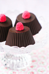 Curd cheese curds in chocolate