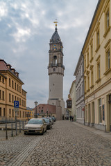 Fototapeta premium Der Reichenturm in der Altstadt von Bauzen in Sachsen