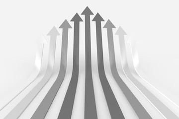 arrow with white background,business concept