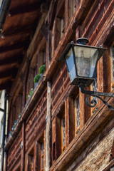 Detail of the traditional Swiss chalet house