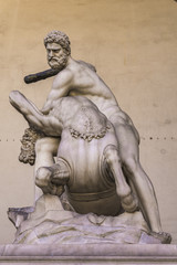 Fototapeta na wymiar Statue Hercules and Nessus in Loggia dei Lanzi in Florence