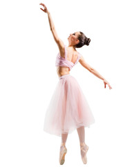 Naklejka premium Young ballerina isolated