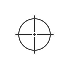 Shot on target icon sign