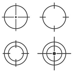 Shot on target icon sign